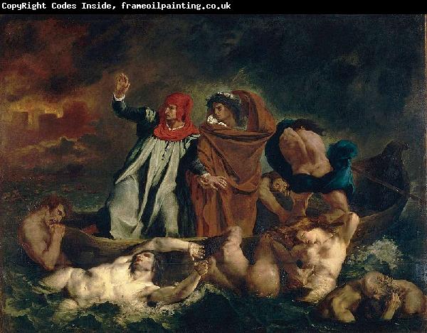 Eugene Delacroix Dante and Vergil in hell